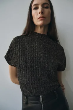 Hot TOP TEXTURA HILO METALIZADO Mujer Tops / Bodies