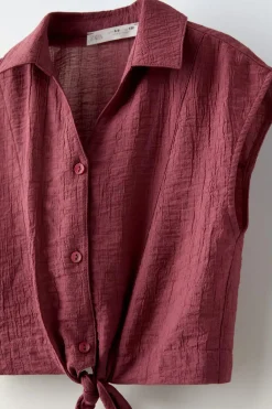 Niños ZARA 6 - 14 Años·Total Look<TOP TEXTURA NUDO