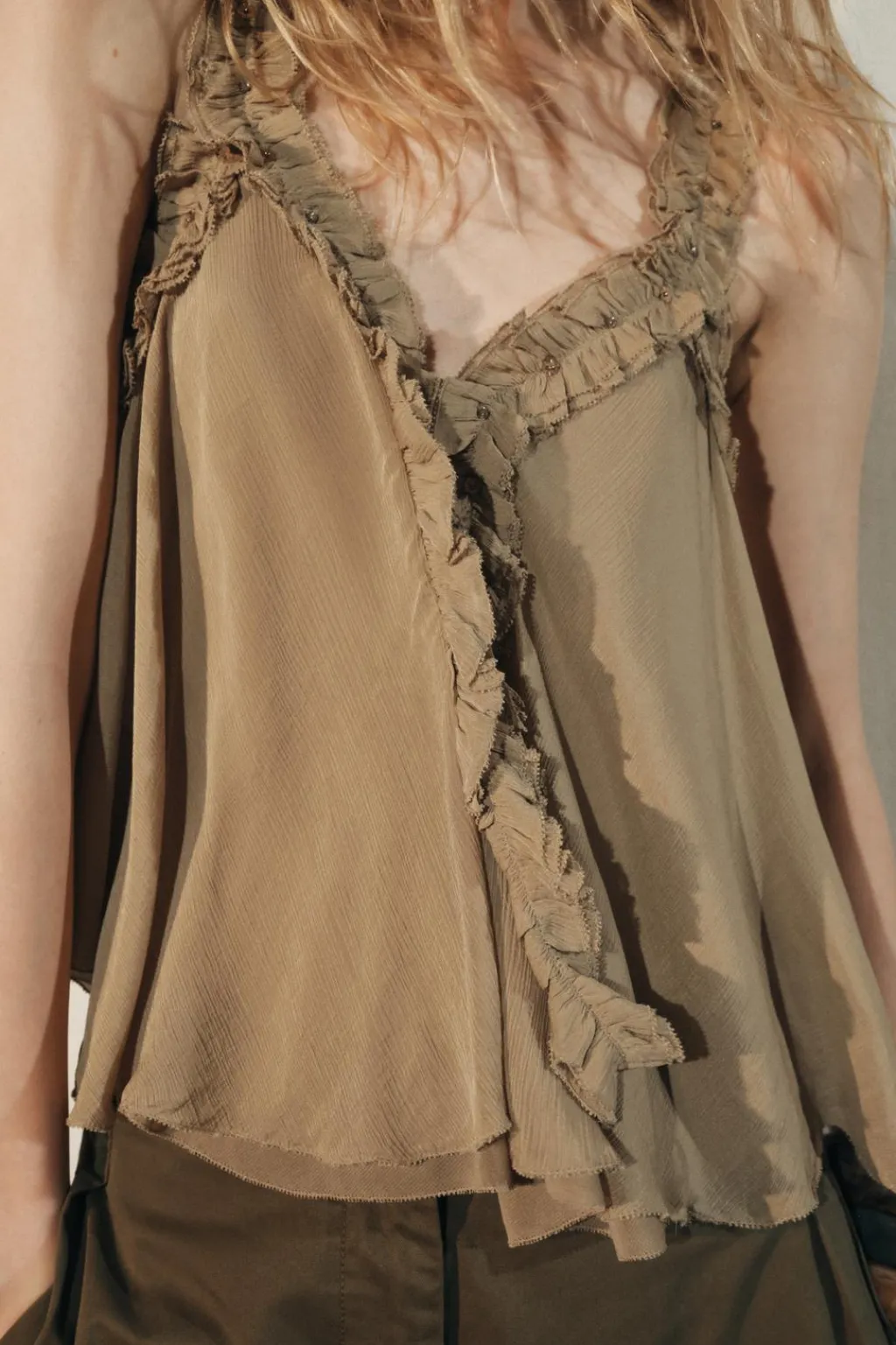 New TOP TIRANTES FRUNCES ZW COLLECTION Mujer Tops / Bodies