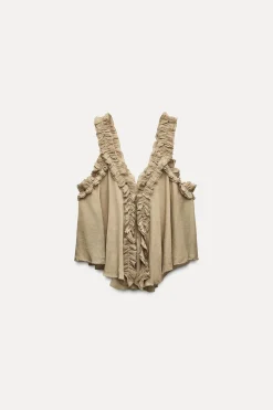 New TOP TIRANTES FRUNCES ZW COLLECTION Mujer Tops / Bodies