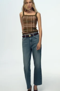 Clearance TOP TIRANTES PUNTO CUADROS Mujer Cárdigan / Jerséis|Punto