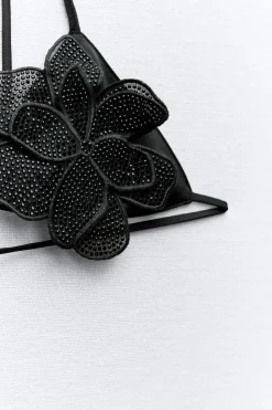 Sale TOP TRIANGULAR FLORES BRILLOS Mujer Tops / Bodies