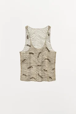 Clearance TOP TUL BORDADOS ABALORIOS Mujer Tops / Bodies|Lenceria