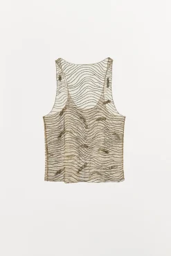 Clearance TOP TUL BORDADOS ABALORIOS Mujer Tops / Bodies|Lenceria