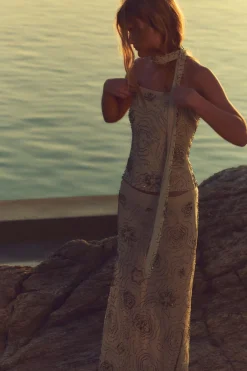 Discount TOP TUL FOULARD ABALORIOS Mujer Tops / Bodies