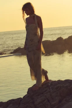 Discount TOP TUL FOULARD ABALORIOS Mujer Tops / Bodies