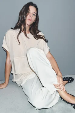 Online TOP VOLANTES DESFLECADOS ZW COLLECTION Mujer Tops / Bodies