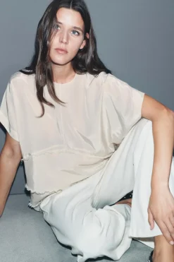 Online TOP VOLANTES DESFLECADOS ZW COLLECTION Mujer Tops / Bodies