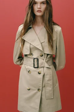 Discount TRENCH CINTURÓN WATER REPELLENT ZW COLLECTION Mujer Abrigos / Anoraks