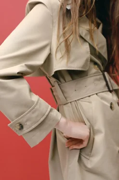 Discount TRENCH CINTURÓN WATER REPELLENT ZW COLLECTION Mujer Abrigos / Anoraks