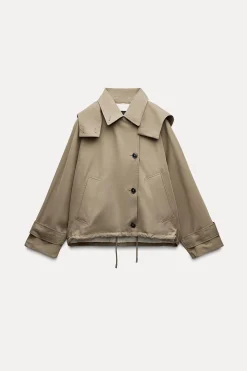 Best TRENCH CORTO CAPUCHA ZW COLLECTION Mujer Abrigos / Anoraks|Chaquetas / Cazadoras