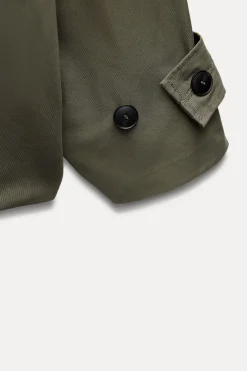 New TRENCH CORTO CAPUCHA ZW COLLECTION Mujer Abrigos / Anoraks|Chaquetas / Cazadoras