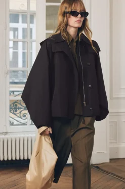 Clearance TRENCH CORTO CAPUCHA ZW COLLECTION Mujer Abrigos / Anoraks|Chaquetas / Cazadoras