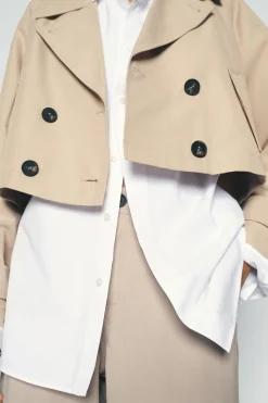 Hot TRENCH CORTO CRUZADO Mujer Abrigos / Anoraks