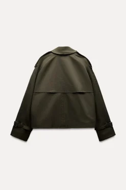 Outlet TRENCH CROP WATER REPELLENT ZW COLLECTION Mujer Abrigos / Anoraks|Chaquetas / Cazadoras