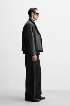 Fashion TRENCH CROPPED FIT PIEL Hombre Piel