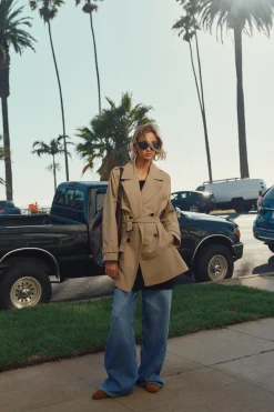 Hot TRENCH CRUZADO CINTURÓN Mujer Abrigos / Anoraks