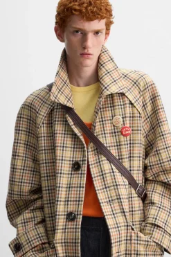 Clearance TRENCH CUADROS X HARRY LAMBERT Hombre Cazadoras|Abrigos / Gabardinas