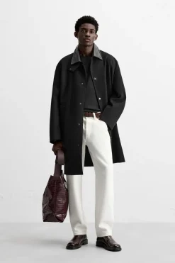 Clearance TRENCH CUELLO PIEL LIMITED EDITION Hombre Cazadoras|Abrigos / Gabardinas