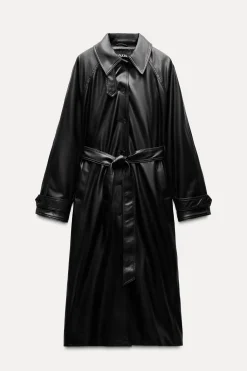 Sale TRENCH EFECTO PIEL Mujer Abrigos / Anoraks