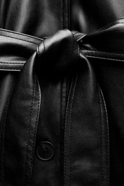 Sale TRENCH EFECTO PIEL Mujer Abrigos / Anoraks