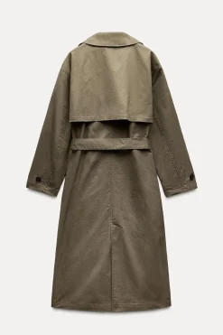 New TRENCH LARGO CINTURÓN Mujer Abrigos / Anoraks