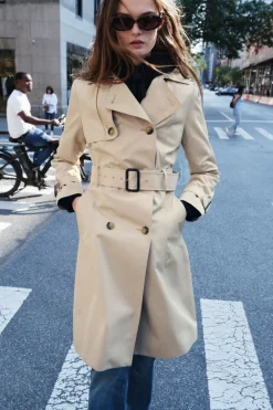 Outlet TRENCH SLIM WATER REPELLENT ZW COLLECTION Mujer Abrigos / Anoraks