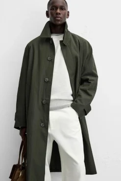 Sale TRENCH TÉCNICO RELAXED FIT Hombre Cazadoras|Abrigos / Gabardinas