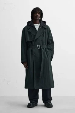 Outlet TRENCH TÉCNICO RELAXED FIT Hombre Cazadoras|Abrigos / Gabardinas