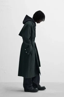 Outlet TRENCH TÉCNICO RELAXED FIT Hombre Cazadoras|Abrigos / Gabardinas