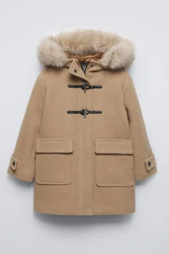 Niños ZARA 6 - 14 Años·Abrigos<TRENKA CON LANA ALAMARES