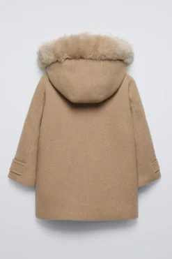 Niños ZARA 6 - 14 Años·Abrigos<TRENKA CON LANA ALAMARES