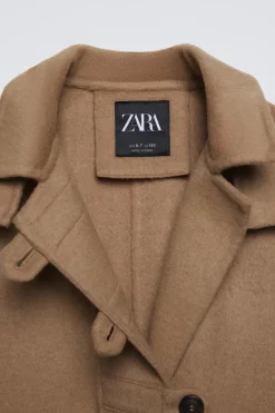Niños ZARA 6 - 14 Años·Abrigos<TRENKA CON LANA CAPUCHA