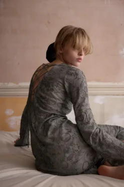 Hot VESTIDO ABALORIOS ESPALDA CRUZADA Mujer Vestidos