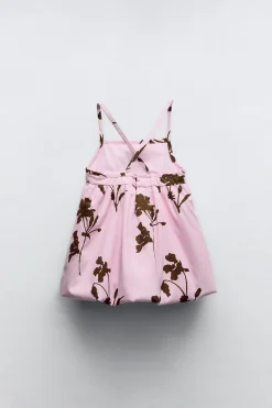Niños ZARA 6 - 18 Meses·Vestidos / Monos<VESTIDO ACOLCHADO FLORES