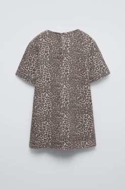 Niños ZARA 6 - 14 Años·Vestidos / Monos<VESTIDO ANIMAL PRINT