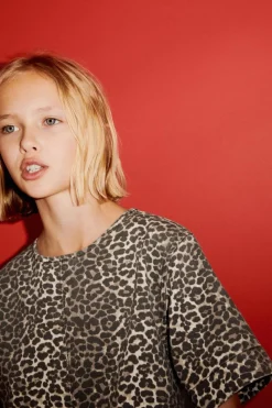 Niños ZARA 6 - 14 Años·Vestidos / Monos<VESTIDO ANIMAL PRINT