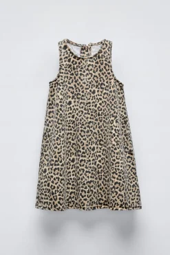 Niños ZARA 6 - 14 Años·Vestidos / Monos<VESTIDO ANIMAL PRINT