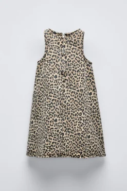 Niños ZARA 6 - 14 Años·Vestidos / Monos<VESTIDO ANIMAL PRINT