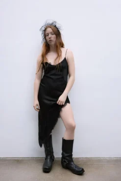 Sale VESTIDO ASIMÉTRICO ENCAJE Mujer Vestidos