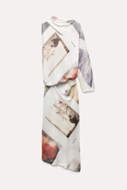 Sale VESTIDO ASIMÉTRICO ESTAMPADO ZW COLLECTION Mujer Vestidos