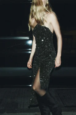 Clearance VESTIDO ASIMÉTRICO LENTEJUELAS Mujer Vestidos