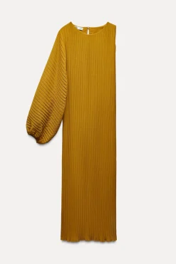 New VESTIDO ASIMÉTRICO PLISADO Mujer Vestidos