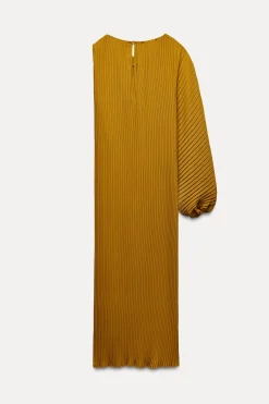 New VESTIDO ASIMÉTRICO PLISADO Mujer Vestidos