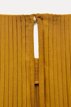 New VESTIDO ASIMÉTRICO PLISADO Mujer Vestidos