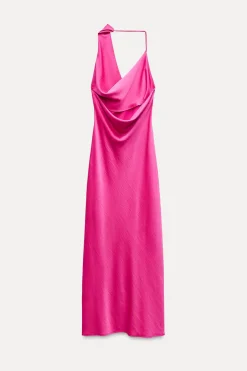 Best VESTIDO ASIMÉTRICO SATINADO Mujer Vestidos