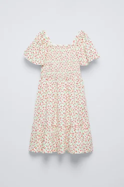 Niños ZARA 6 - 14 Años·Vestidos / Monos<VESTIDO BAMBULA FLORES
