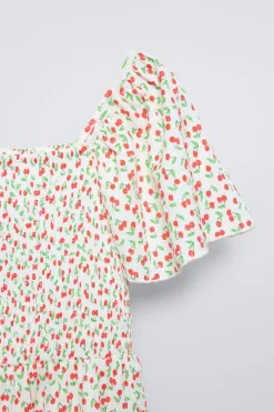 Niños ZARA 6 - 14 Años·Vestidos / Monos<VESTIDO BAMBULA FLORES