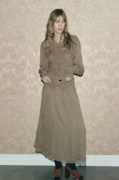 Discount VESTIDO BORDADO JACQUARD ZW COLLECTION Mujer Vestidos