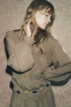 Discount VESTIDO BORDADO JACQUARD ZW COLLECTION Mujer Vestidos